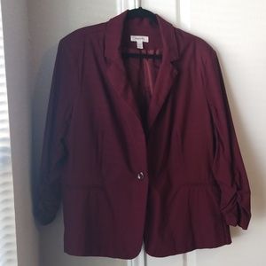 Dress Barn Plus Size Burgundy Blazer 3X